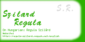 szilard regula business card